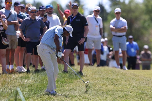 June 13, 2026: Sudarshan Yellamaraju of Canada hits out of the rough during the RBC Canadian Open held at TPC Toronto at Osprey Valley in Caledon Ontario, Canada. CSM PGA, Golf Herren 2026: RBC Canadian Open Jun 13  - ZUMAc04_ 20260613_zma_c04_090 Copyright: xDanielxLeax