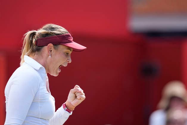HSBC Championships - Day Six Donna Vekic of Croatia competes during her semi-final match at The HSBC Championships 2026 Women s tennis tournament at The Queen s Club in London, England, on June 13, 2026. London Greater London United Kingdom  Copyright: xOwenxHammondx originalFilename:hammond-thehsbcc260613_npR96.jpg
