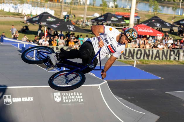 BMX freestyle final at 27th Pannonian Challenge Kaine Michell of Great Britain competes during the BMX freestyle final as spectators watch at the 27th Pannonian Challenge in Osijek, Croatia, on June 13, 2026.  DavorxJavorovic PIXSELL