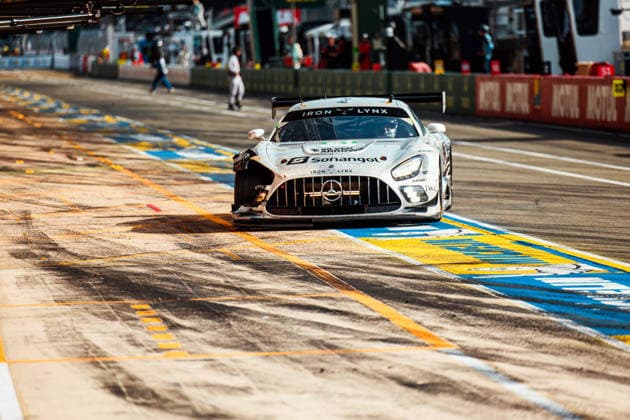 24 HEURES DU MANS 2026 - RACE - SATURDAY 61 BERRY Martin (aus), ANDRADE Rui (ang), MARTIN Maxime (bel), Iron Lynx, Mercedes-AMG LMGT3 61, LM GT3, action during the 24 Hours of Le Mans 2026, 3rd round of the 2026 FIA World Endurance Championship, on June 13, 2026 on the Circuit des 24 Heures du Mans in Le Mans, France -  Copyright: xAndreaxLorenzinax