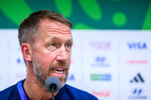 260613 Coach Graham Potter of the Swedish national football team at a press conference, PK, Pressekonferenz during day 3 of the FIFA World Cup, WM, Weltmeisterschaft, Fussball 2026 on June 13, 2026 in Monterrey. Photo: Joel Marklund BILDBYRAN kod JM PA1231 fotboll football soccer fotball vm fotbolls-vm fotball-vm fotbolls-vm 2026 fifa world cup 2026 presskonferens press conference sverige sweden sverige a day 3 bbeng