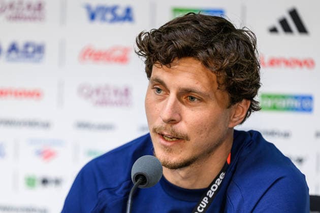 260613 of the Swedish national football team at a press conference, PK, Pressekonferenz during day 3 of the FIFA World Cup, WM, Weltmeisterschaft, Fussball 2026 on June 13, 2026 in Monterrey. Photo: Petter Arvidson BILDBYRAN kod PA PA1231 fotboll football soccer fotball vm fotbolls-vm fotball-vm fotbolls-vm 2026 fifa world cup 2026 presskonferens press conference sverige sweden sverige a day 3 bbeng