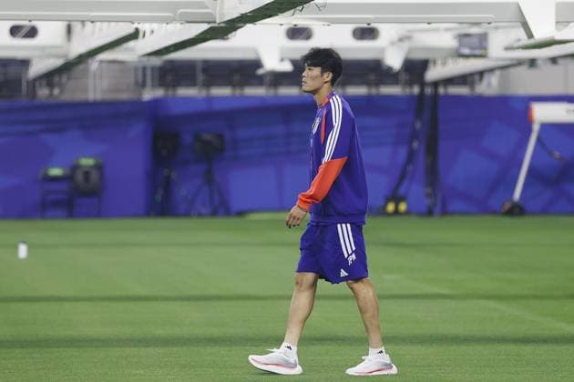 DALLAS, 13-06-2026, Dallas AT&T Stadium, press conference, PK, Pressekonferenz of Japan in Dallas with head coach Hajime Moriyasu , on MD-1 before the match against Netherlands at the World Cup 2026. Takehiro Tomiyasu Press Conference Japan in Dallas  x204338976x Copyright: