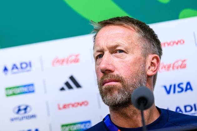 260613 Head coach Graham Potter of the Swedish national football team at a press conference, PK, Pressekonferenz during day 3 of the FIFA World Cup, WM, Weltmeisterschaft, Fussball 2026 on June 13, 2026 in Monterrey. Photo: Joel Marklund BILDBYRAN kod JM PA1231 fotboll football soccer fotball vm fotbolls-vm fotball-vm fotbolls-vm 2026 fifa world cup 2026 presskonferens press conference sverige sweden sverige a day 3 bbeng