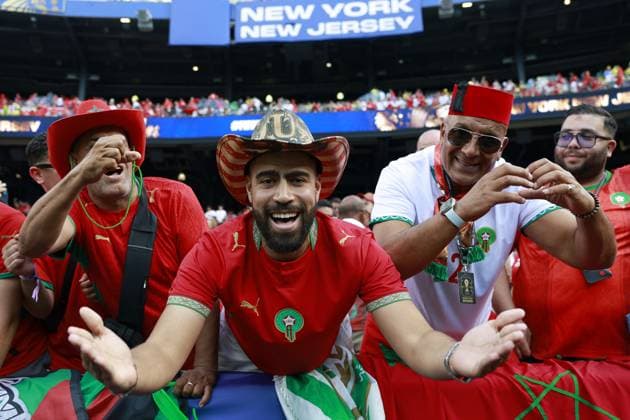 NEW JERSEY - Morocco fans ahead of the FIFA 2026 World Cup Group C match between Brazil and Morocco at the New Jersey Stadium on June 14, 2026, in New Jersey, United States. MAURICE VAN STEEN ANP FIFA World Cup, WM, Weltmeisterschaft, Fussball 2026 - group C 2026 xVIxANPxSportx xMauricexvanxSteenxIVx 560930139 originalFilename: 560930139.jpg