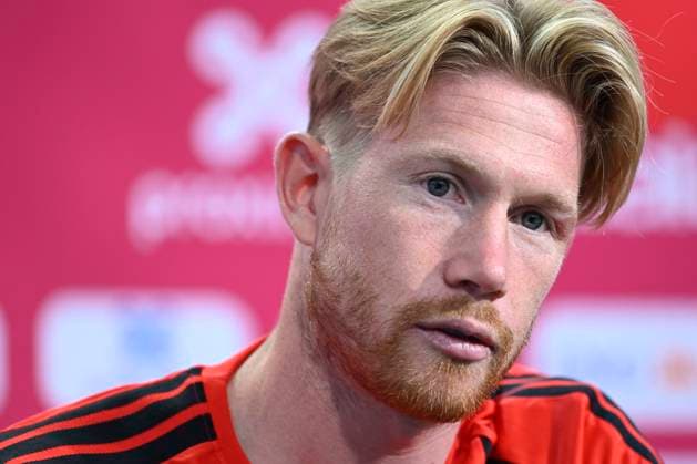 Belgian national football team - 2026 FIFA World Cup, WM, Weltmeisterschaft, Fussball - media activities 13 06 2026 RENTON, UNITED STATES OF AMERICA - JUNE 13 : De Bruyne Kevin forward of Belgium pictured during a press conference, PK, Pressekonferenz at the training grounds of the Belgian national football team during the 2026 FIFA World Cup on June 13, 2026 in Renton, United States of America, 13 06 2026 Renton United States of America  Copyright: xNicoxVereeckenx