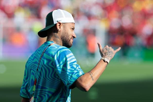 RECORD DATE NOT STATED FIFA World Cup, WM, Weltmeisterschaft, Fussball 2026 - Group C - Brazil v Morocco Neymar Jr. player of Brazil before the match between Brazil and Morocco in the first round of Group C of the 2026 FIFA World Cup group stage at New York New Jersey Stadium, on Saturday, June 13, 2026.(Foto: Vanessa Carvalho Brazil Photo Press IMAGO) Sports %G Copyright: xVanessaxCarvalhox