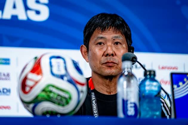 DALLAS - Japan national team, Nationalteam coach Hajime Moriyasu during the 2026 World Cup, Japan press conference, PK, Pressekonferenz and pitch check at AT&T Stadium on June 13, 2026, in Dallas, United States. (Photo by Stefan Koops EYE4IMAGES DeFodi Images) -