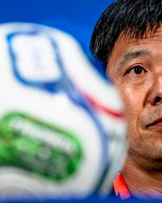 DALLAS - Japan national team, Nationalteam coach Hajime Moriyasu during the 2026 World Cup, Japan press conference, PK, Pressekonferenz and pitch check at AT&T Stadium on June 13, 2026, in Dallas, United States. (Photo by Stefan Koops EYE4IMAGES DeFodi Images) -