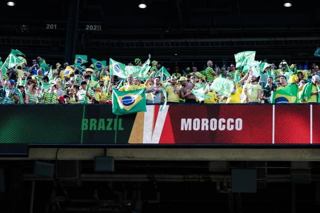 RECORD DATE NOT STATED FIFA World Cup, WM, Weltmeisterschaft, Fussball 2026 - Group C - Brazil v Morocco Brazil supporters before the match between Brazil and Morocco in the first round of Group C of the 2026 FIFA World Cup group stage at New York New Jersey Stadium, on Saturday, June 13, 2026.(Foto: Vanessa Carvalho Brazil Photo Press IMAGO) Sports %G Copyright: xVanessaxCarvalhox