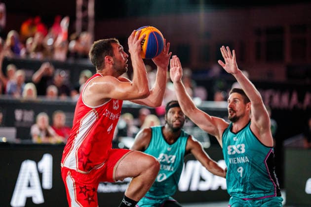 BASKETBALL - FIBA 3x3 World Tour VIENNA,AUSTRIA,13.JUN.26 - BASKETBALL - FIBA 3x3 World Tour. Image shows Marko Dordevic (Crvena Zvezda).  GEPAxpictures xEdgarxEisner