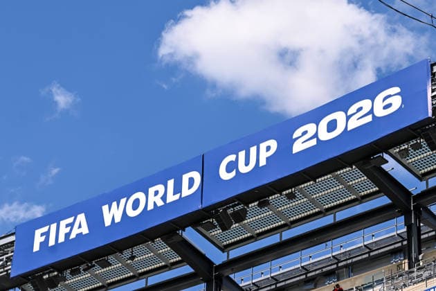 Lettering FIFA World Cup, WM, Weltmeisterschaft, Fussball 2026 during the FIFA World Cup 2026 Group C match between Brazil and Morocco at New York New Jersey Stadium on June 13, 2026 in East Rutherford, United States. (Photo by Harry Langer DeFodi Images) -