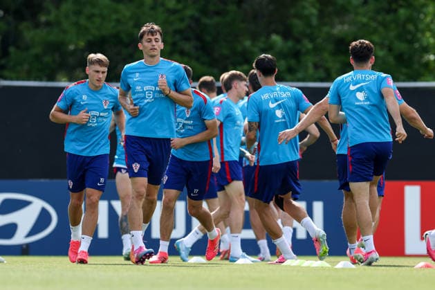 Croatia Training And press conference, PK, Pressekonferenz - FIFA World Cup, WM, Weltmeisterschaft, Fussball 2026 ALEXANDRIA, VIRGINIA - JUNE 13: Toni Fruk and Ante Budimir of Croatia during the training session of Croatian national football team at training centre at Episcopal High School on June 13, 2026 in Alexandria, Virginia.  IgorxKralj PIXSELL