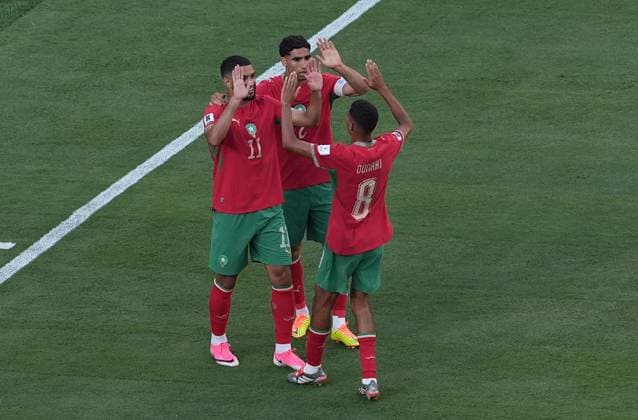 Ismael Saibari of Morocco celebrates scoring a goal to make the score 0-1 Brazil v Morocco, 2026 FIFA World Cup, WM, Weltmeisterschaft, Fussball Group C, Football, New York New Jersey Stadium, East Rutherford, New Jersey, USA - 13 Jun 2026East Rutherford New York New Jersey Stadium New Jersey (NJ) United States of America EDITORIAL USE ONLY No use with unauthorised audio, video, data, fixture lists, club league logos or live services. Online in-match use limited to 120 images, no video emulation. No use in betting, games or single club league player publications.  Copyright: xIsmaelxAdnan Shutterstockx 16924266m