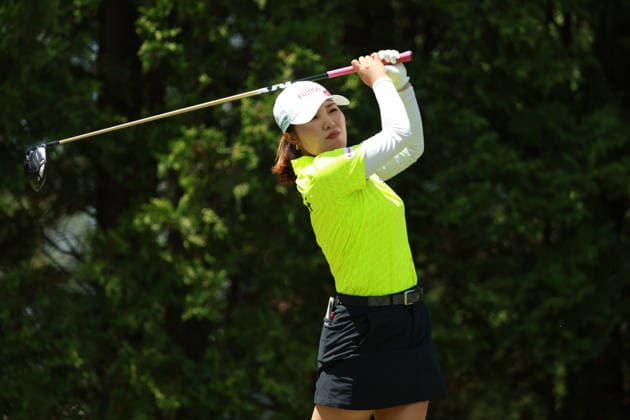 Dow Championship MIDLAND, MICHIGAN - JUNE 13: Ayaka Furue of Japan plays her tee shot on the 6th hole during the third round of the Dow Championship at Midland Country Club in Midland, Michigan, USA on Saturday, June 13, 2026. Midland Michigan United States  Copyright: xJorgexLemusx originalFilename:lemus-dowchamp260613_npcR3.jpg