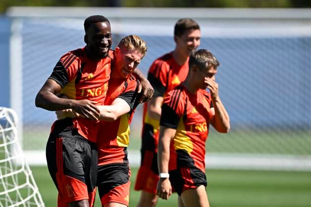Belgian national football team - 2026 FIFA World Cup, WM, Weltmeisterschaft, Fussball - media activities 13 06 2026 RENTON, UNITED STATES OF AMERICA - JUNE 13 : Lukebakio Dodi forward of Belgium and De Bruyne Kevin forward of Belgium pictured during a training session at the training grounds of the Belgian national football team during the 2026 FIFA World Cup on June 13, 2026 in Renton, United States of America, 13 06 2026 Renton United States of America  Copyright: xNicoxVereeckenx