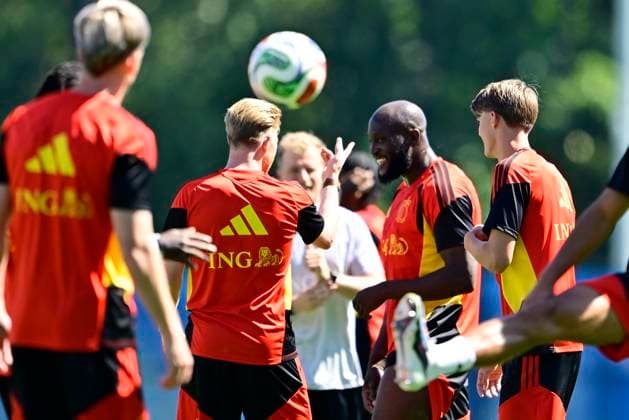 Belgian national football team - FIFA World Cup, WM, Weltmeisterschaft, Fussball 2026 - media activities 13 06 2026 RENTON, UNITED STATES OF AMERICA - JUNE 13 : Lukaku Romelu forward of Belgium and De Bruyne Kevin forward of Belgium pictured during a training session of the Belgian national football team during the FIFA World Cup 2026 on June 13, 2026 in Renton, United States of America, 13 06 2026 Renton United States of America  Copyright: xJanxDexMeuleneirx