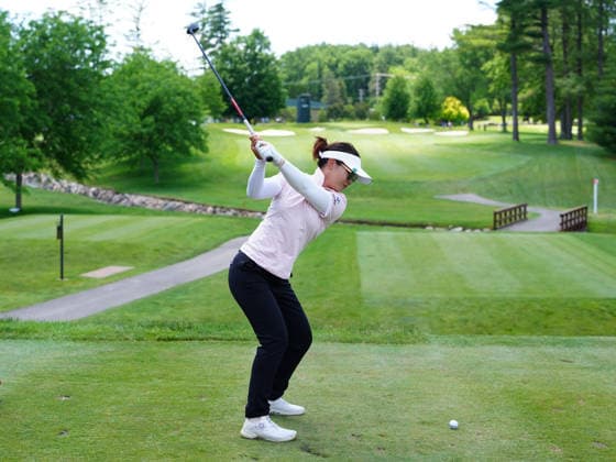 MIDLAND, MI - JUNE 13: LPGA, Golf Damen golfer Weiwei Zhang plays her tee shot on the 12th hole on June 13, 2026, during the third round of the LPGA Dow Championship at Midland Country Club in Midland, Michigan. (Photo by Brian Spurlock Icon Sportswire) GOLF: JUN 13 LPGA Dow Championship EDITORIAL USE ONLY Icon26061324