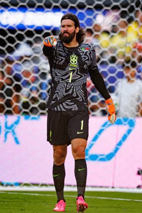 Alisson Becker seen during FIFA World Cup, WM, Weltmeisterschaft, Fussball 2026 game between national teams of Brazil and Morocco (Grzegorz Wajda Ball Raw Images) New Jersey MetLife Stadium USA Copyright: xGrzegorzxWajdax grzegorzwajda_brazil_morocco_2526_3-25