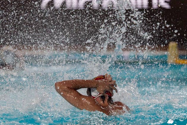 Unai Rubio Aguirre, goalkeeper of Zodiac CNAB reacts in celebration after winning the European Aquatics Men™s Water polo, Wasserball Champions League gold‘medal match against Pro Recco at the National Pool, Tal‘Qroqq, Malta, on 13 June 2026. Zodiac CNAB v Pro Recco - Men™s Water Polo Men Champions League 2026 Final; EA_CL_2026_MLT