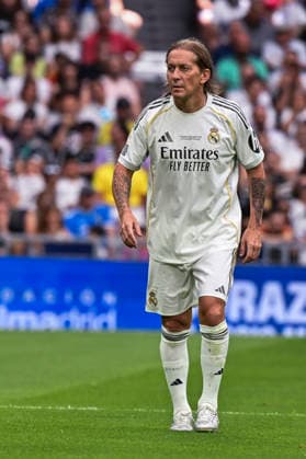 June 13, 2026, Madrid, Spain: Michel Salgado of Real Madrid Legends seen during the Corazon Classic Match between Real Madrid Leyendas and Inter Legends at Santiago Bernabeu stadium. Madrid Spain - ZUMAs197 20260613_aaa_s197_244 Copyright: xAtilanoxGarciax