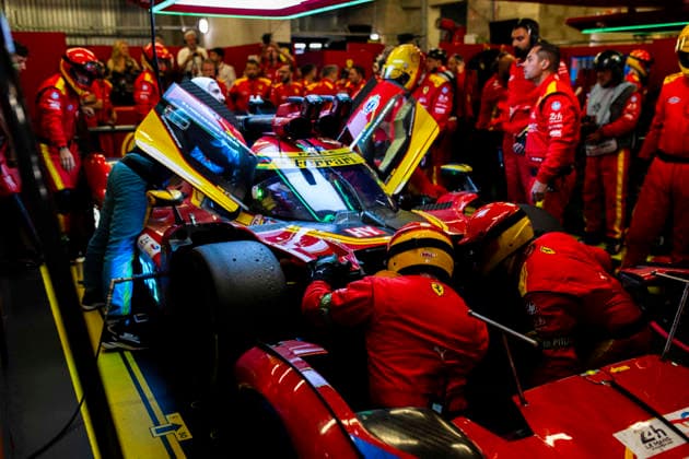 24 HEURES DU MANS 2026 - RACE - SUNDAY 50 FUOCO Antonio (ita), NIELSEN Nicklas (dnk), MOLINA Miguel (spa), Ferrari AF Corse, Ferrari 499P 50, Hypercar, during the 24 Hours of Le Mans 2026, 3rd round of the 2026 FIA World Endurance Championship, on June 14, 2026 on the Circuit des 24 Heures du Mans in Le Mans, France - Le MansFrance  Copyright: xFabrizioxBoldonix
