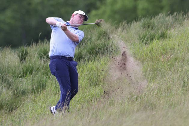 June 13, 2026: Robert MacIntyre hits from the deep rough on the 18th hole in the third round during the RBC Canadian Open held at TPC Toronto at Osprey Valley in Caledon Ontario, Canada. CSM PGA, Golf Herren 2026: RBC Canadian Open Jun 13  - ZUMAc04_ 20260613_zma_c04_134 Copyright: xDanielxLeax