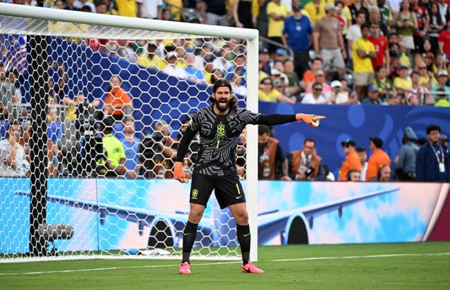 Fußball, Herren, FIFA World Cup, WM, Weltmeisterschaft, Fussball 2026 in Mexiko, Kanada und USA, Spiel in New York New Jersey (Gruppe C, 1. Spieltag), Brasilien - Marokko, Alisson (Brasilien) , 13.06. 2026,