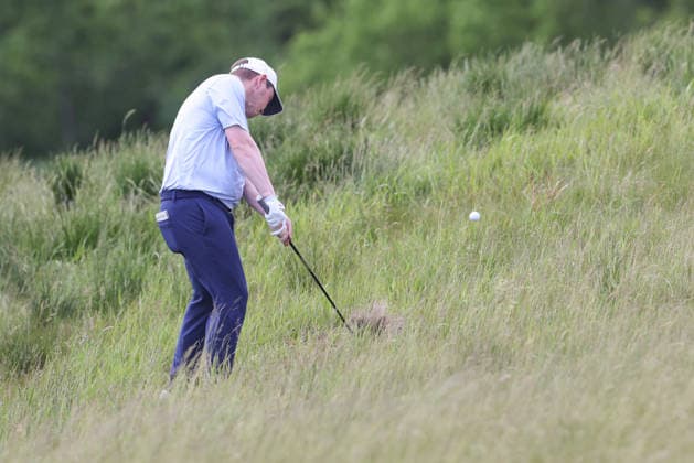 June 13, 2026: Robert MacIntyre hits from the deep rough on the 18th hole in the third round during the RBC Canadian Open held at TPC Toronto at Osprey Valley in Caledon Ontario, Canada. CSM Caledon Canada - ZUMAc04_ 20260613_zma_c04_133 Copyright: xDanielxLeax