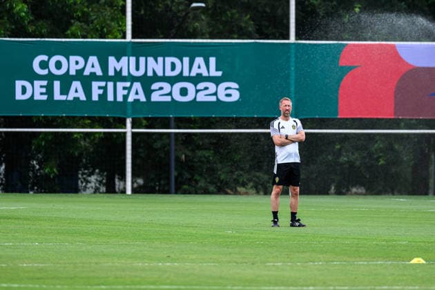 260614 Head coach Graham Potter of the Swedish national football team at a training session during day 3 of the FIFA World Cup, WM, Weltmeisterschaft, Fussball 2026 on June 14, 2026 in Monterrey. Photo: Joel Marklund BILDBYRAN kod JM PA1232 fotboll football soccer fotball vm fotbolls-vm fotball-vm fotbolls-vm 2026 fifa world cup 2026 träning practice training sverige sweden sverige a day 3 bbeng