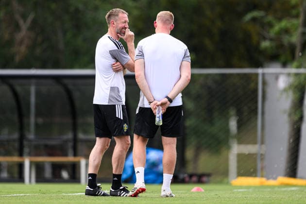 260614 Head coach Graham Potter of the Swedish national football team at a training session during day 3 of the FIFA World Cup, WM, Weltmeisterschaft, Fussball 2026 on June 14, 2026 in Monterrey. Photo: Petter Arvidson BILDBYRAN kod PA PA1232 fotboll football soccer fotball vm fotbolls-vm fotball-vm fotbolls-vm 2026 fifa world cup 2026 träning practice training sverige sweden sverige a day 3 bbeng
