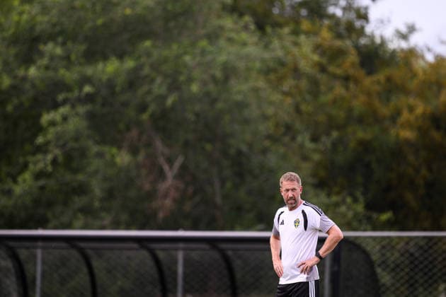 260614 Head coach Graham Potter of the Swedish national football team at a training session during day 3 of the FIFA World Cup, WM, Weltmeisterschaft, Fussball 2026 on June 14, 2026 in Monterrey. Photo: Petter Arvidson BILDBYRAN kod PA PA1232 fotboll football soccer fotball vm fotbolls-vm fotball-vm fotbolls-vm 2026 fifa world cup 2026 träning practice training sverige sweden sverige a day 3 bbeng