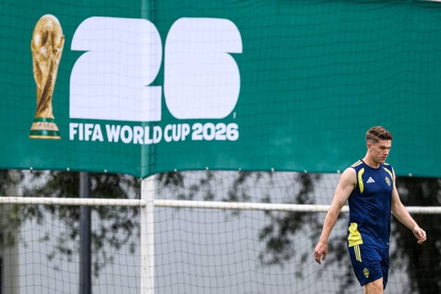 260614 Viktor Gyökeres of the Swedish national football team at a training session during day 3 of the FIFA World Cup, WM, Weltmeisterschaft, Fussball 2026 on June 14, 2026 in Monterrey. Photo: Petter Arvidson BILDBYRAN kod PA PA1232 fotboll football soccer fotball vm fotbolls-vm fotball-vm fotbolls-vm 2026 fifa world cup 2026 träning practice training sverige sweden sverige a day 3 bbeng