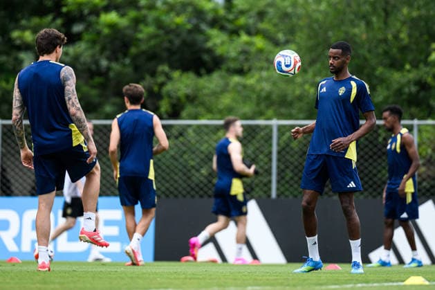 260614 Alexander Isak of the Swedish national football team at a training session during day 3 of the FIFA World Cup, WM, Weltmeisterschaft, Fussball 2026 on June 14, 2026 in Monterrey. Photo: Joel Marklund BILDBYRAN kod JM PA1232 fotboll football soccer fotball vm fotbolls-vm fotball-vm fotbolls-vm 2026 fifa world cup 2026 träning practice training sverige sweden sverige a day 3 bbeng