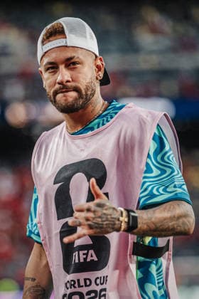 Fußball Herren FIFA Fußball-Weltmeisterschaft 2026 Gruppe C Brasilien vs. Marokko 13.06.2026 Neymar ( 10, Brasilien) verabschiedet sich von den Fans East Rutherford New York New Jersey Stadion New Jersey United States of America