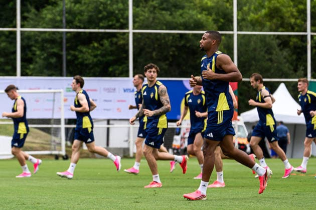 260614 Isak Hien of the Swedish national football team at a training session during day 3 of the FIFA World Cup, WM, Weltmeisterschaft, Fussball 2026 on June 14, 2026 in Monterrey. Photo: Petter Arvidson BILDBYRAN kod PA PA1232 fotboll football soccer fotball vm fotbolls-vm fotball-vm fotbolls-vm 2026 fifa world cup 2026 träning practice training sverige sweden sverige a day 3 bbeng