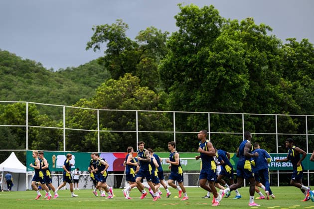 260614 Victor Nilsson Lindelöf and Hjalmar Ekdahl of the Swedish national football team at a training session during day 3 of the FIFA World Cup, WM, Weltmeisterschaft, Fussball 2026 on June 14, 2026 in Monterrey. Photo: Petter Arvidson BILDBYRAN kod PA PA1232 fotboll football soccer fotball vm fotbolls-vm fotball-vm fotbolls-vm 2026 fifa world cup 2026 träning practice training sverige sweden sverige a day 3 bbeng