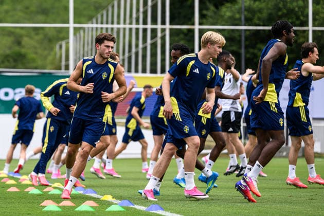 260614 Besfort Zeneli of the Swedish national football team at a training session during day 3 of the FIFA World Cup, WM, Weltmeisterschaft, Fussball 2026 on June 14, 2026 in Monterrey. Photo: Petter Arvidson BILDBYRAN kod PA PA1232 fotboll football soccer fotball vm fotbolls-vm fotball-vm fotbolls-vm 2026 fifa world cup 2026 träning practice training sverige sweden sverige a day 3 bbeng