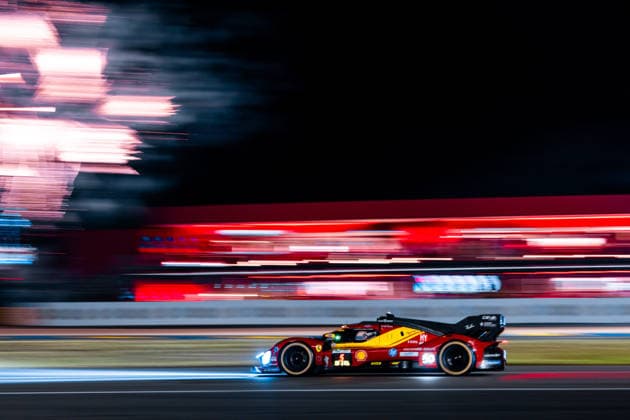24 HEURES DU MANS 2026 - RACE - SUNDAY 50 FUOCO Antonio (ita), NIELSEN Nicklas (dnk), MOLINA Miguel (spa), Ferrari AF Corse, Ferrari 499P 50, Hypercar, action during the 24 Hours of Le Mans 2026, 3rd round of the 2026 FIA World Endurance Championship, on June 14, 2026 on the Circuit des 24 Heures du Mans in Le Mans, France -  Copyright: xAndreaxLorenzinax