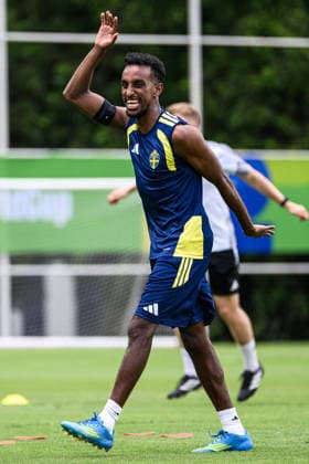 260614 Taha Ali of the Swedish national football team at a training session during day 3 of the FIFA World Cup, WM, Weltmeisterschaft, Fussball 2026 on June 14, 2026 in Monterrey. Photo: Petter Arvidson BILDBYRAN kod PA PA1232 fotboll football soccer fotball vm fotbolls-vm fotball-vm fotbolls-vm 2026 fifa world cup 2026 träning practice training sverige sweden sverige a day 3 bbeng