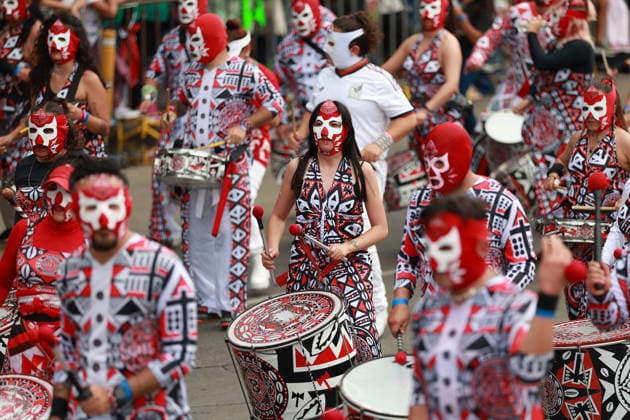 World Cup parade held in Mexico City MEXICO CITY, MEXICO - JUNE 13: Participants perform during a World Cup parade, in Mexico City, Mexico on June 13, 2026. Thousands of participants, including dancers, football-themed floats and giant inflatable figures, took part in the World Cup parade as part of the cultural activities organized by the Mexico City government during the World Cup. Daniel Cardenas Anadolu Mexico City Mexico. Editorial use only. Please get in touch for any other usage.  Copyright: x2026xAnadoluxDanielxCardenasx