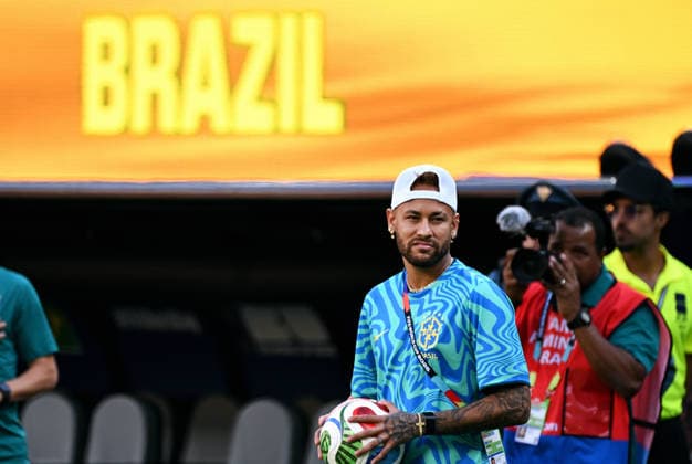 Fussball, Länderspiel, Herren, FIFA World Cup, WM, Weltmeisterschaft, Fussball 2026, Fussball-Weltmeisterschaft, USA, Gruppe C, MetLife Stadium New Jersey: Brasilien - Marokko; Neymar (BRA). Einzelbild, Portraits, Porträt.