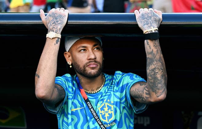 Fussball, Länderspiel, Herren, FIFA World Cup, WM, Weltmeisterschaft, Fussball 2026, Fussball-Weltmeisterschaft, USA, Gruppe C, MetLife Stadium New Jersey: Brasilien - Marokko; Neymar (BRA). Einzelbild, Portraits, Porträt.
