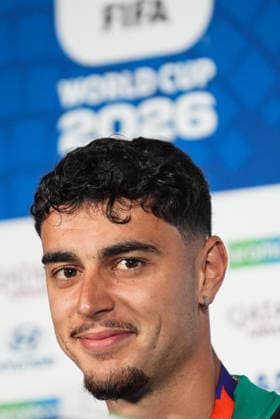 Ahead of Germany v Curacao - FIFA World Cup, WM, Weltmeisterschaft, Fussball 2026 - Group E TEXAS, UNITED STATES - JUNE 13: Alexander Pavlovic of Germany attends a press conference, PK, Pressekonferenz ahead of 2026 FIFA World Cup First Stage Group E match between Germany and Curacao at Houston Stadium in Texas, United States on June 13, 2026. Hakan Akgun Anadolu Texas United States. Editorial use only. Please get in touch for any other usage.  Copyright: x2026xAnadoluxHakanxAkgunx
