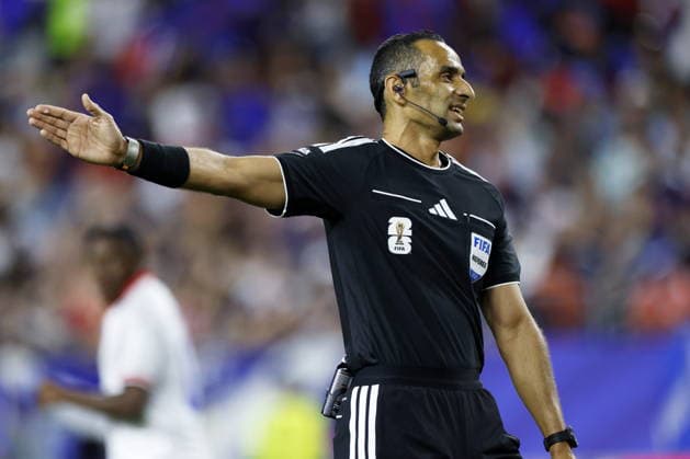 FIFA World Cup, WM, Weltmeisterschaft, Fussball 2026 - Group C - Haiti vs Scotland Referee Mustapha Ghorbal gestures during the FIFA World Cup 2026 group stage match Haiti against Scotland, in Foxborough, Massachusetts, USA, 13 June 2026. BOSTON United States  Copyright: xGREGxM.xCOOPERx