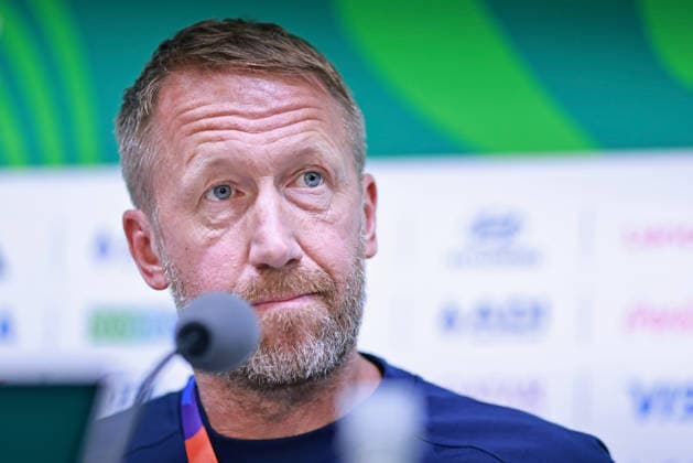 June 13, 2026, Monterrey, Mexico: Graham Potter, head coach of the Sweden speaks during the press conference, PK, Pressekonferenz of Sweden one day ahead of the FIFA World Cup, WM, Weltmeisterschaft, Fussball 2026 Group F match between Sweden and Tunisia at Monterrey Stadium on June 13, 2026 in Monterrey, Mexico. Photo: DiaEsportivo FIFA World Cup 2026, Press Conference Sweden, Monterrey, Mexico  - ZUMAh208 20260613_zsp_h208_043 Copyright: xHeulerxAndreyx