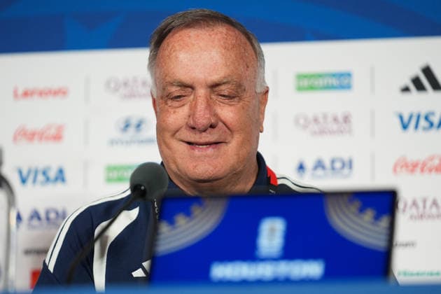Ahead of Germany v Curacao - FIFA World Cup, WM, Weltmeisterschaft, Fussball 2026 - Group E TEXAS, UNITED STATES - JUNE 13: Head coach Dick Advocaat of Curacao attends a press conference, PK, Pressekonferenz ahead of 2026 FIFA World Cup First Stage Group E match between Germany and Curacao at Houston Stadium in Texas, United States on June 13, 2026. Hakan Akgun Anadolu Texas United States. Editorial use only. Please get in touch for any other usage.  Copyright: x2026xAnadoluxHakanxAkgunx