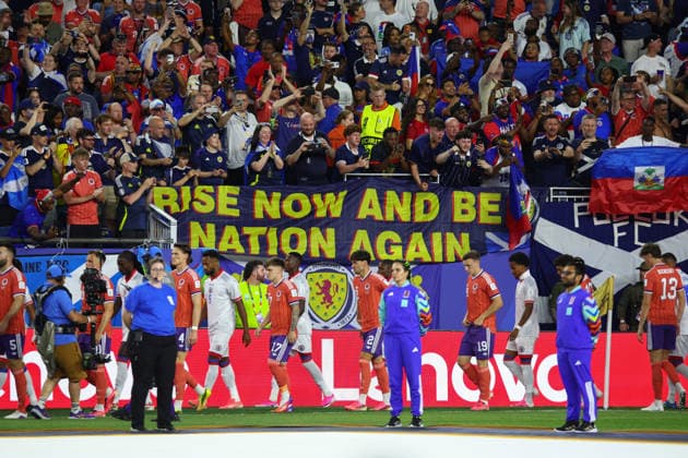 FIFA World Cup, WM, Weltmeisterschaft, Fussball 2026: Haiti v Scotland BOSTON, USA - 13th June 2026: Scotland fans during the FIFA World Cup 2026 Group C match between Haiti and Scotland at Boston Stadium 4 Boston Boston Stadium Canada Copyright: xCraigxMercerx xPeakxActionxPhotosx