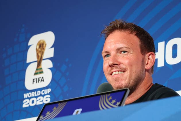 (260614) -- HOUSTON, June 14, 2026 -- Germany s head coach Julian Nagelsmann attends a press conference, PK, Pressekonferenz ahead of the group stage match between Germany and Curacao at the FIFA World Cup, WM, Weltmeisterschaft, Fussball 2026 at the Houston Stadium, Houston, the United States, June 13, 2026 ) (SP)U.S.-HOUSTON-FOOTBALL-FIFA WORLD CUP-PRESS CONFERENCE-GER VS CUW XiaoxYijiu 