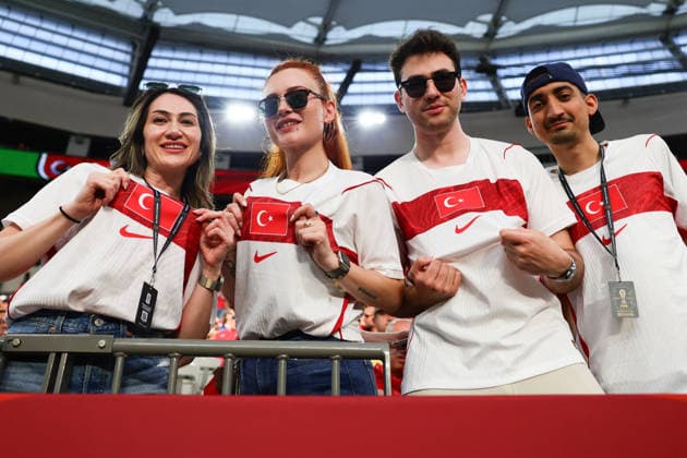 Turkish fans pose before the FIFA World Cup, WM, Weltmeisterschaft, Fussball 2026 match between Australia and Turkey at BC Place, Vancouver, Canada on 13 June 2026. Copyright: xPeterxDovganx 45060003